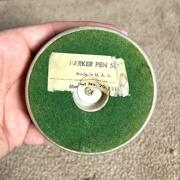 Vintage Parker Fountain Pen Base, Model 70-191 White Onyx Base and Socket - Picture 4 of 5